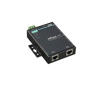 NPort 5210 w/ adapter - 2 port device server, 10/100M Ethernet, RS-232, RJ45 8pin, 15KV ESD, 110V or 230V by MOXA